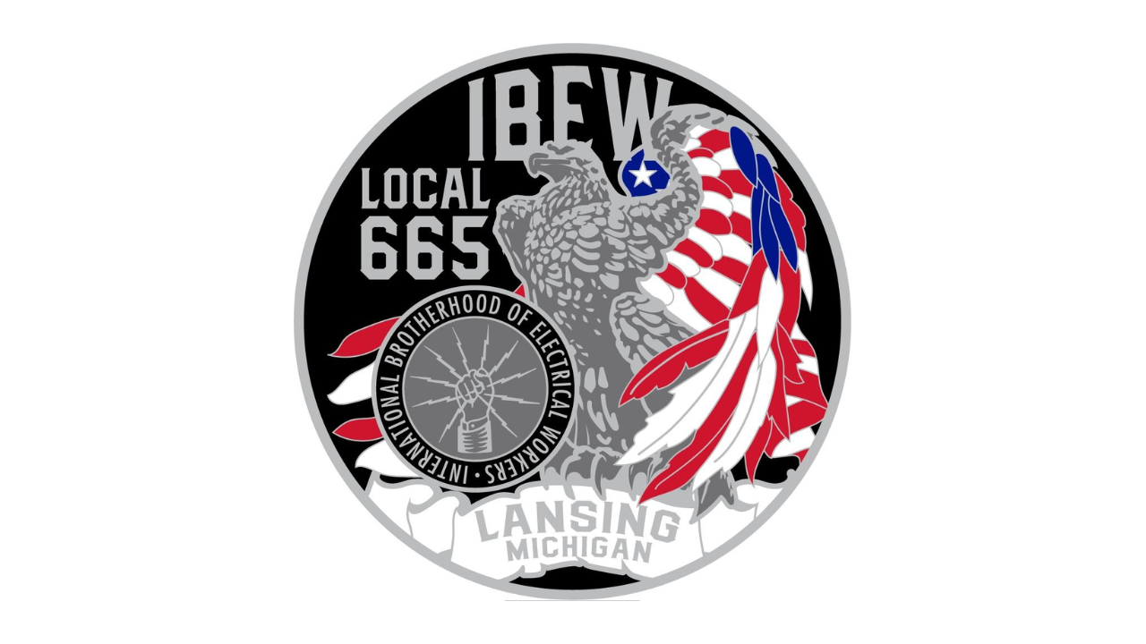 IBEW local 665 Logo for Lansing Michigan.